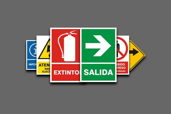 señales de evacuación verdes con significado de los colores en señales de advertencia
